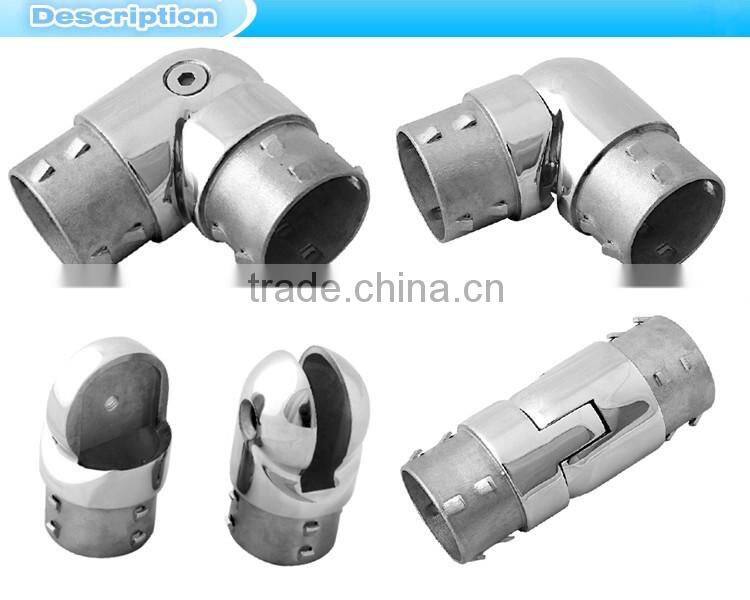 EB-12 Stainless steel handrail fitting adjustable tube elbow