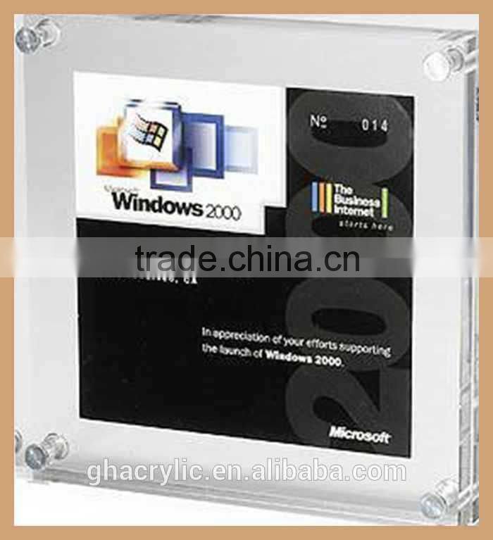 Customized rectangle magnetic acrylic photo frame for picture