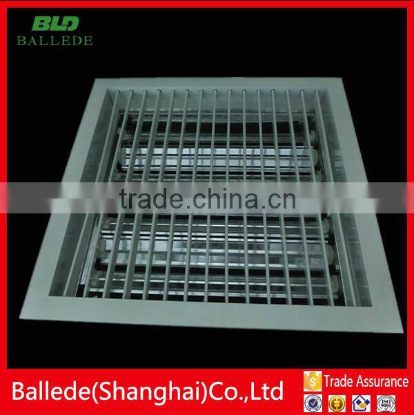 HVAC system powder coated linear air grille with damper