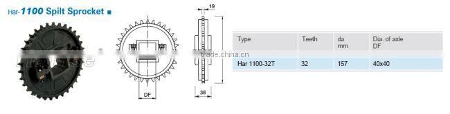 Har1100 series machining modular belt drive sprocket