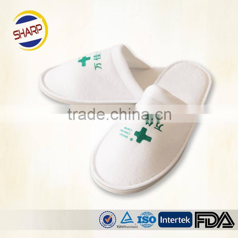 Wholesale hotel terry slipper, personalized hotel slipper with logo