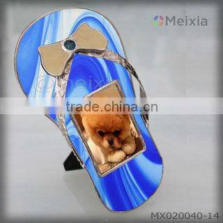 MX020040-16 china wholesale tiffany style stained glass shoe design photo picture frame for home decoration