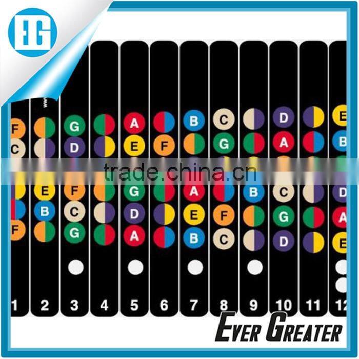 stickers for guitar trainer,Guitar Fretboard Note Decals Fingerboard Frets Map Sticker for Beginner Learner