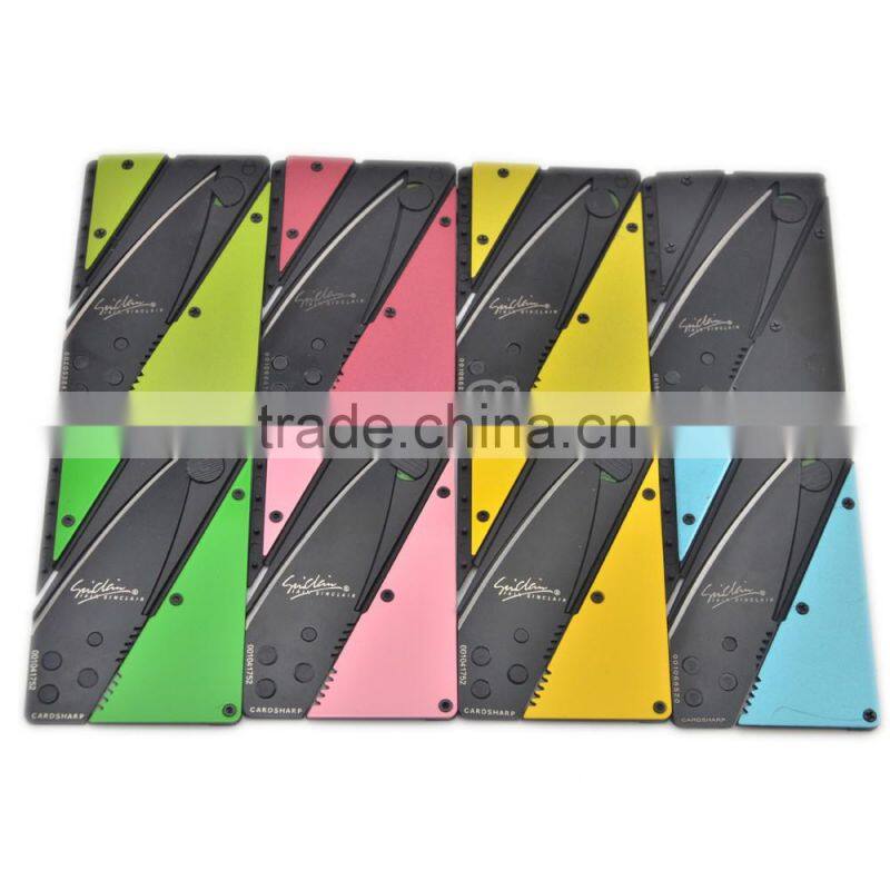 HOT!! 2016 srainless steel credit card knife for camping and hiking equipment