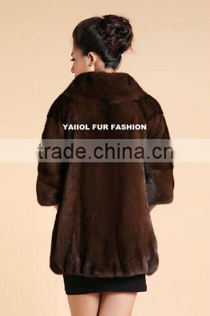 100% natural mink fur coat for sale