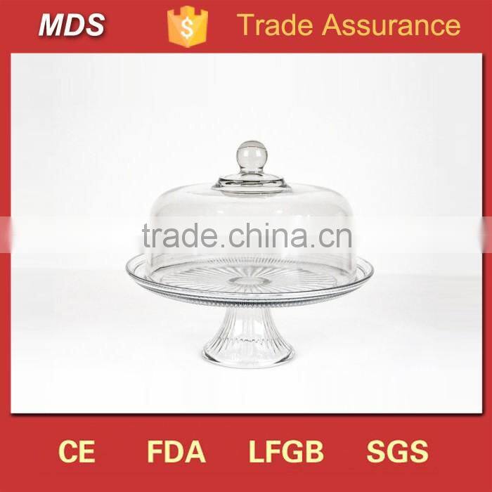 Home gifts handmade clear glass dome cake cover