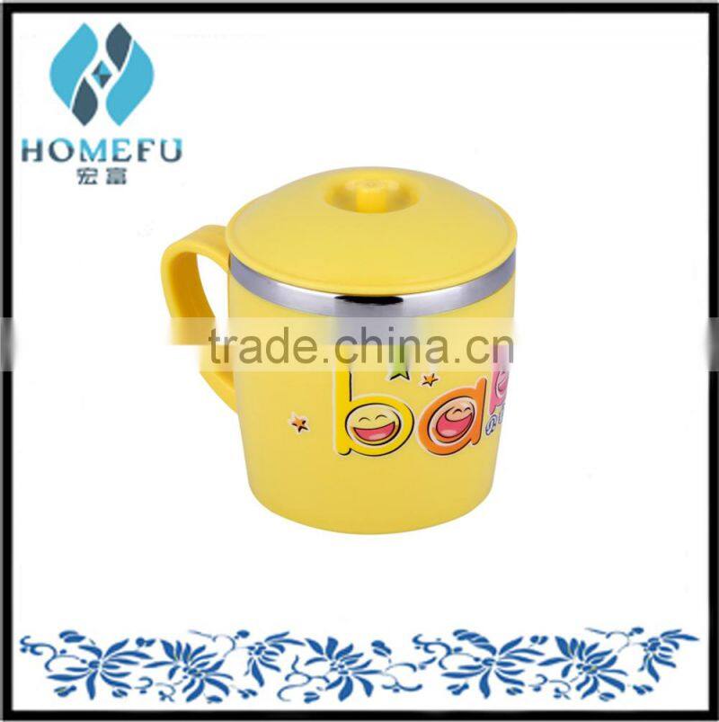 2015 kids water bottle mugs cup double wall stainless promotional