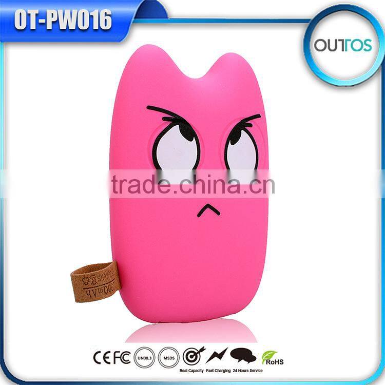 Hot corporate gifts smart power bank 8400mah cartoon phone charger