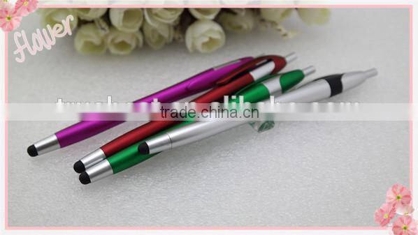 TP-44 Factory price stylus touch pen for galaxy s4 , screen touch pen 2 in 1 ballpen