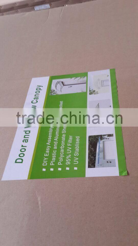 4mm-10mm uv smoked ribbed pc sheet for carport canopy