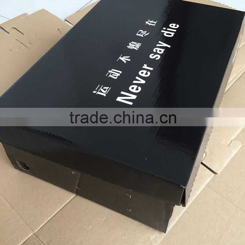 Custom Cardboard Recyclable Storage Black shoes box