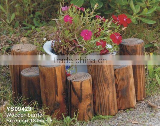 outdoor solid wooden garden fence/100% round wood fence