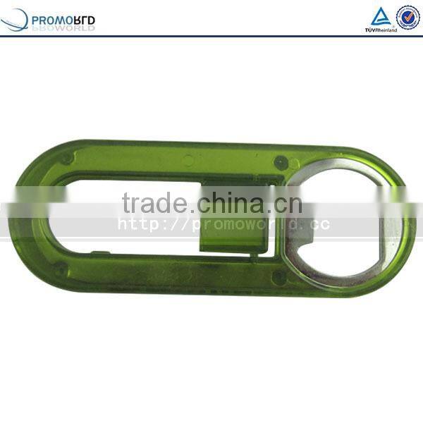 Green Transparent Plastic Bottle Opener For Promotional Gift