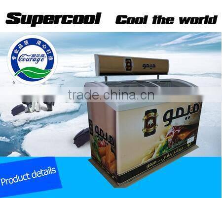 SD-268Y ice cream open top refrigerator cold drink freezer