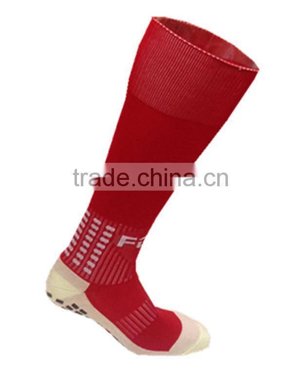 whole sport soccer socks with rubber printling sole