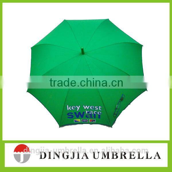 2015 shenzhen gift promotional high quality strong proof green straight umbrella