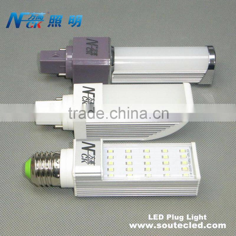 G24 LED horizontal plug lamp 8w SMD 230v ac input 3years warranty led plug light
