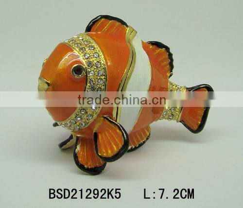 Hot selling Pewter enamel NEMO jewelry box