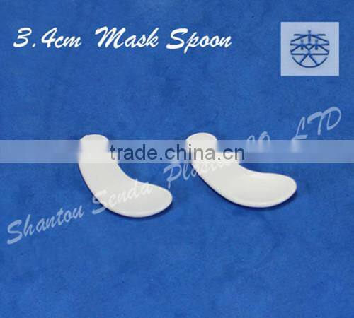 3.4cm little cream spoons, cosmetic cream spoon, plastic pp cosmetic face mask cream spoons