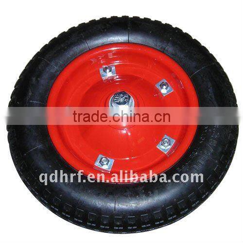 wheelbarrow wheel pu foam rubber wheels 3.00-8