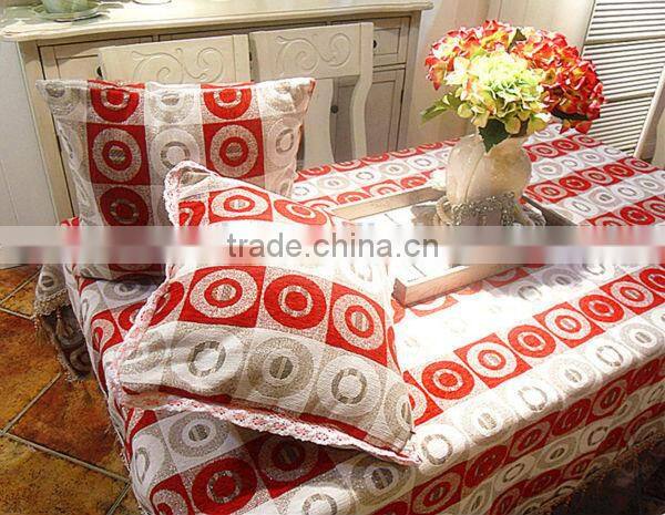 Modern high-end jacquard chenille cotton table cloth