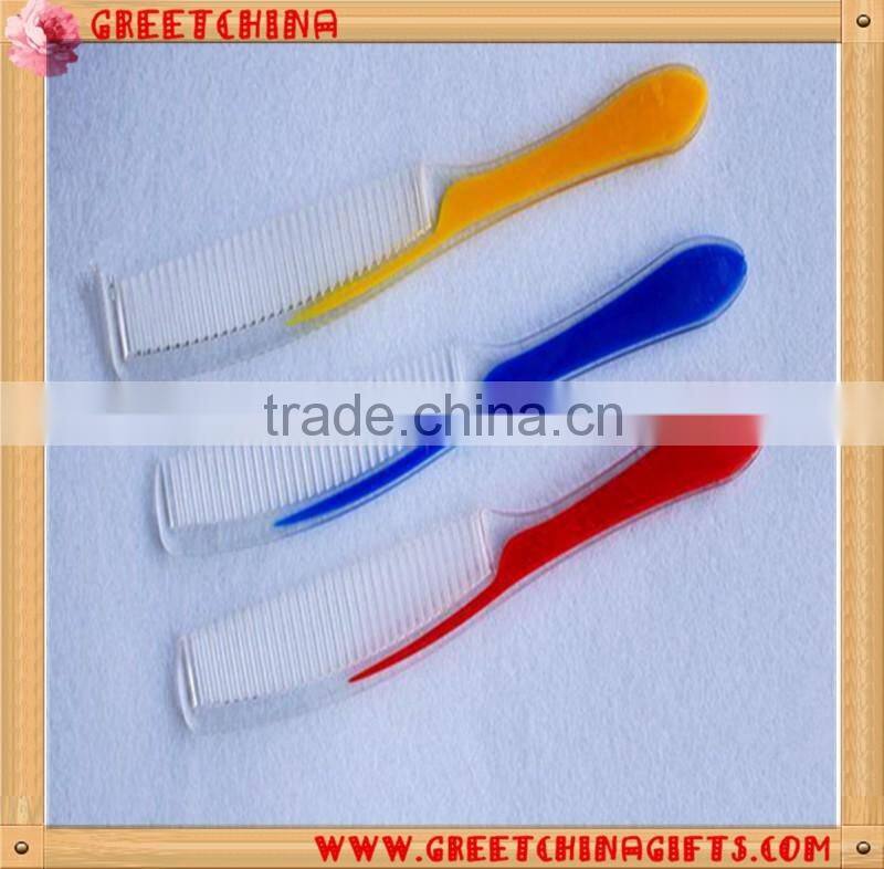 Hotel recyclable double colors hair comb with eco-friendly paper cover