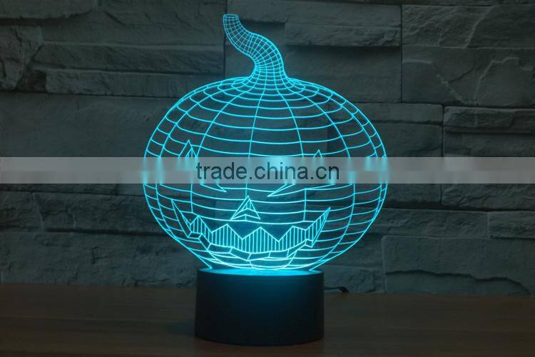 Pumpkin shape decorate in Hallowmas novelty 3D led night light lamp kids baby bedroom