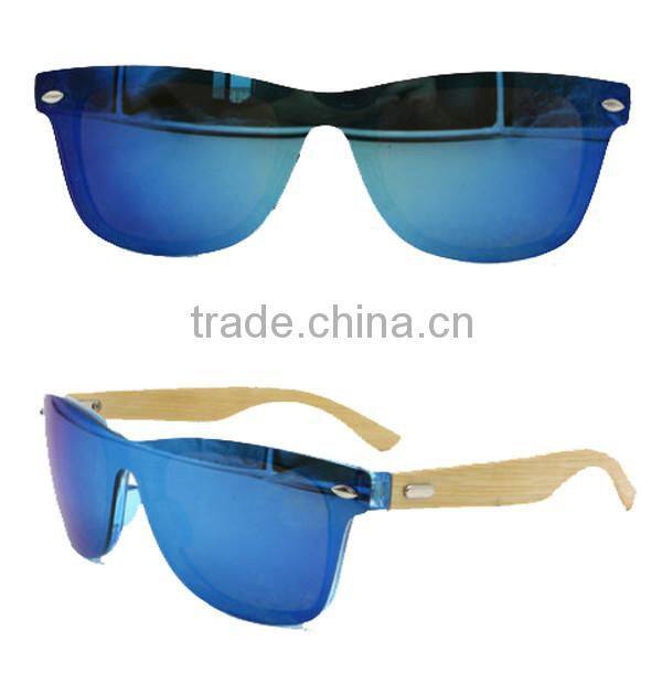2016 hot selling mirror polarized lens wholesale wooden way leg sunglasses