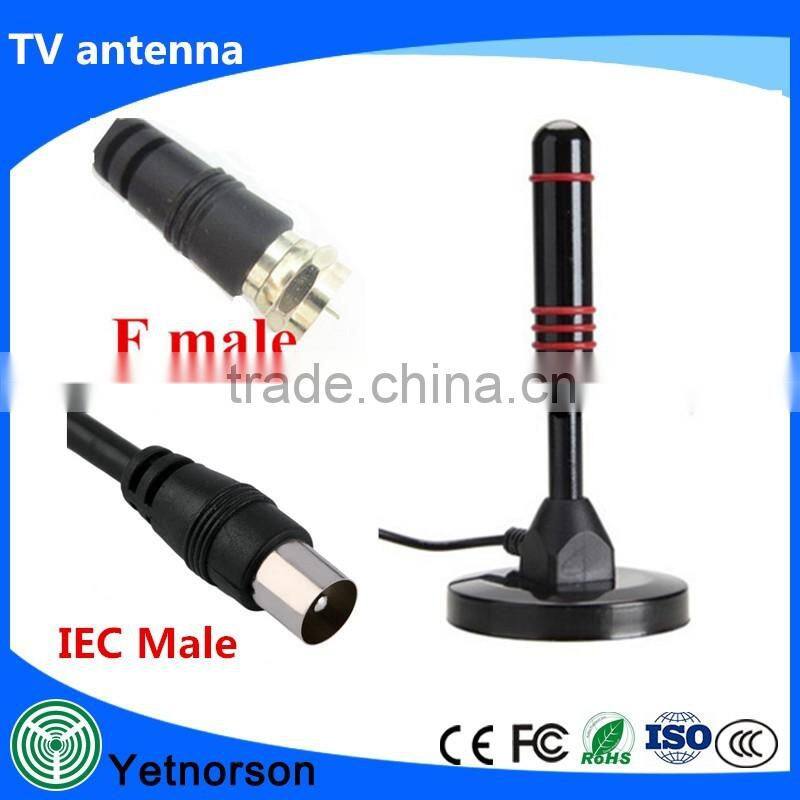 174-230/470-862MHz outdoor digital car TV antenna with IEC/F connector and booster