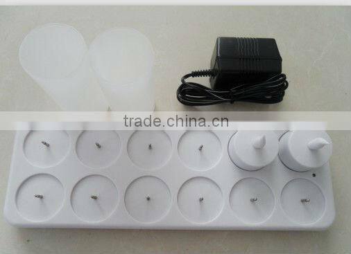 NEW 12 pcs LED Rechargeable Flameless Tea Light Candles-No batteries replacement