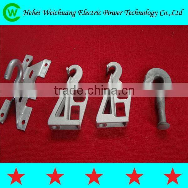 Forged galvanized ball end hook electrical overhead power fitting line hardware