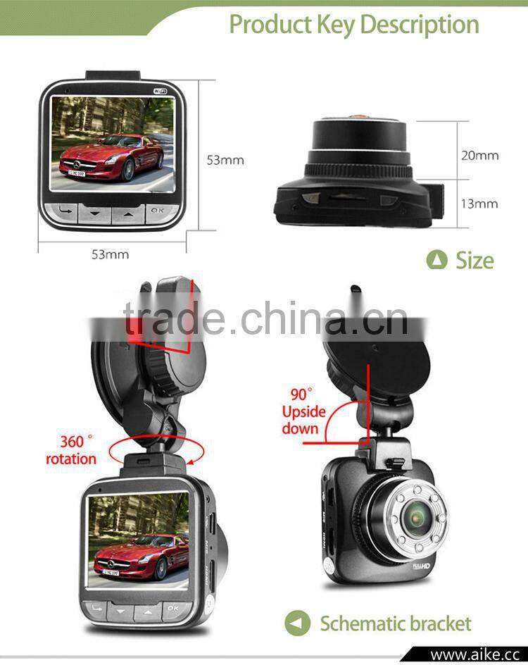 G55W Wifi Car camera recorder Full HD 1080P 2.0"LCD Car Dvr G-sensor IR Night Vision Support Android phones Recorder Dash Cam