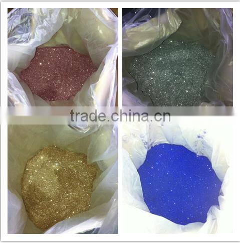 100% pure golden/silver metallized PET Glitter Powder Multi Color