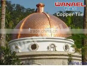 New prducts on China market, fish scale asphalt base copper roof shingle