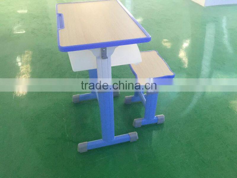 adjustable school desk and chair school furniture school desk with bench HXZY045