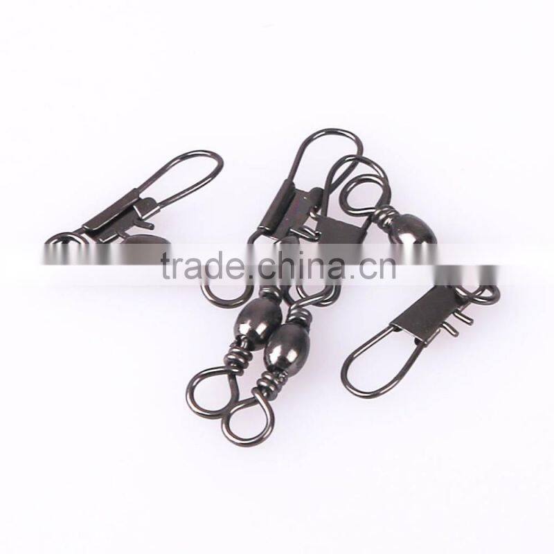 Barrel Swivel With Interlock - Black Brass 20kg 500pcs/bag