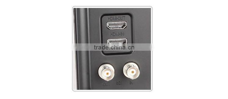 7"broadcast video display HDMI input and output resolution 1024X600 1080p sdi monitor