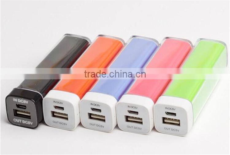 new lipstick 2600mah power bank alkaline