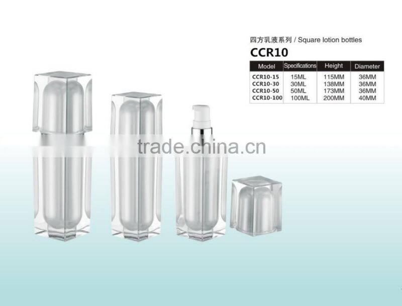 colorful round Aluminium Cosmetic Airless lotion Bottle