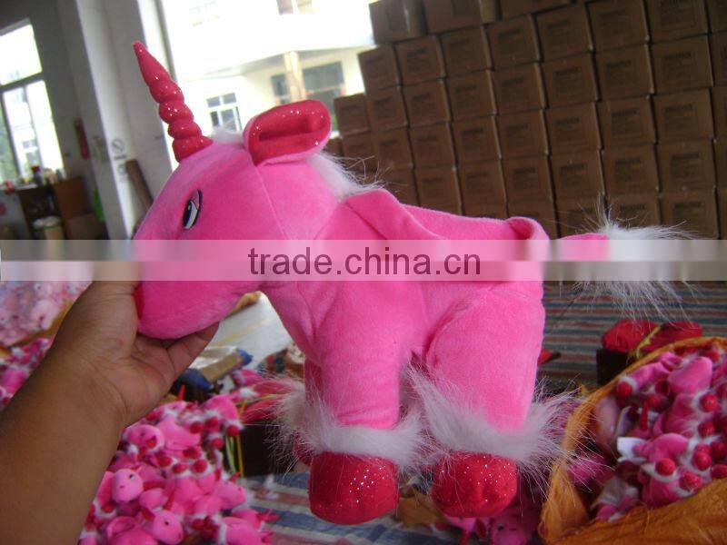 30cm promotional customzied stuffed plush frog animal shape handbag toy with handgrip