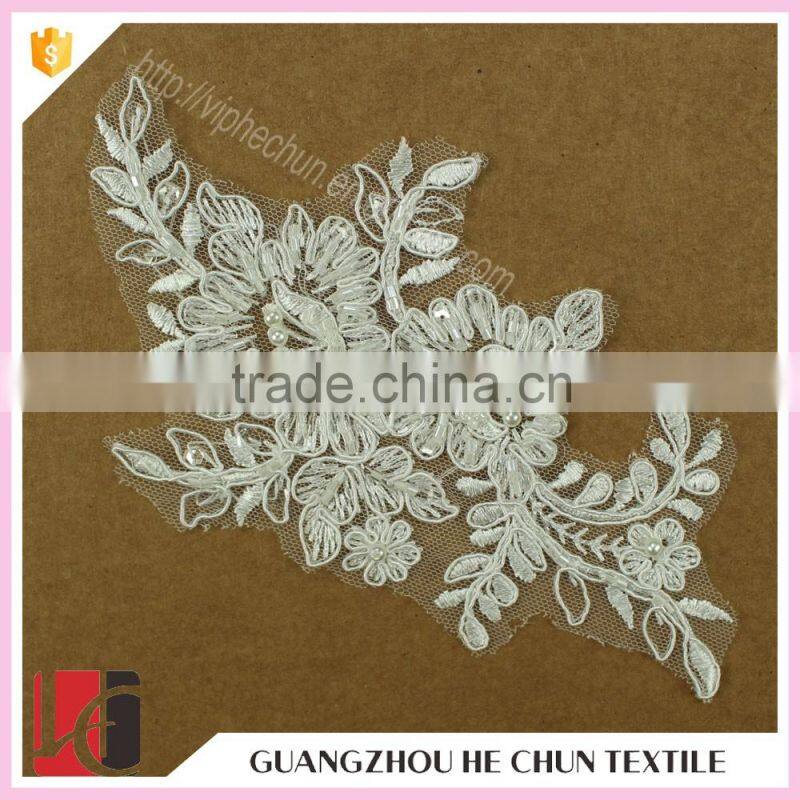 HC-2715-1 Hechun Hot Summer Sell 2016 Crochet Flower Bridal Appliques