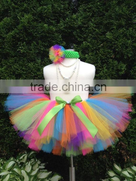lovely handmade girls tutu black green pink purple tutu multicolored skirts