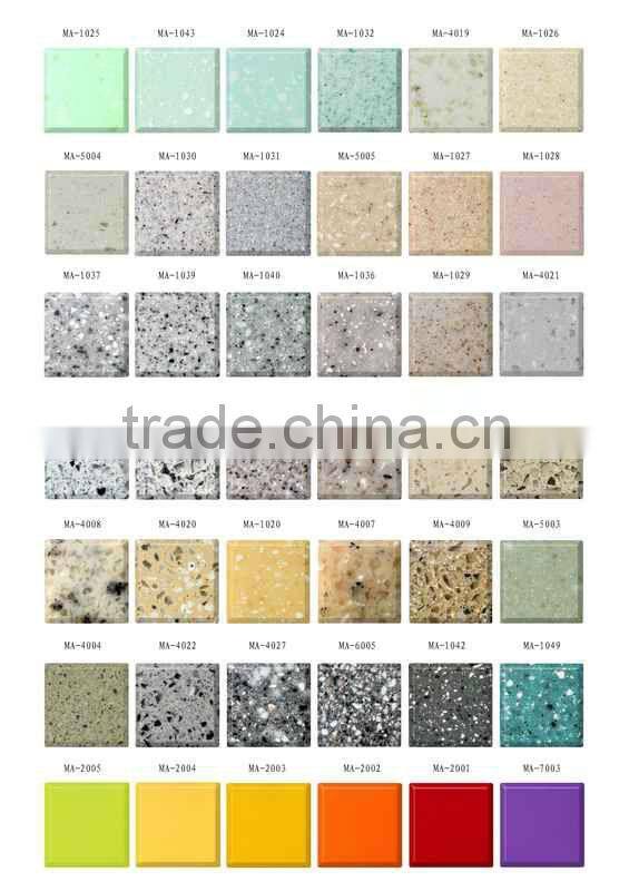 polyester acrylic solid surface/artificial marble sheet