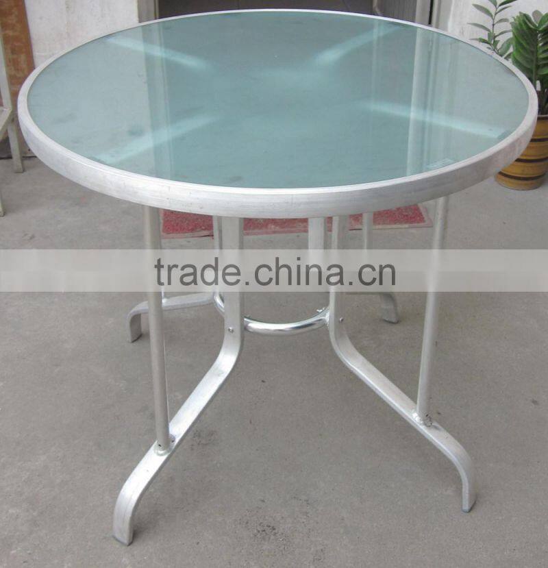 aluminum with glass dining table for sales YT40B