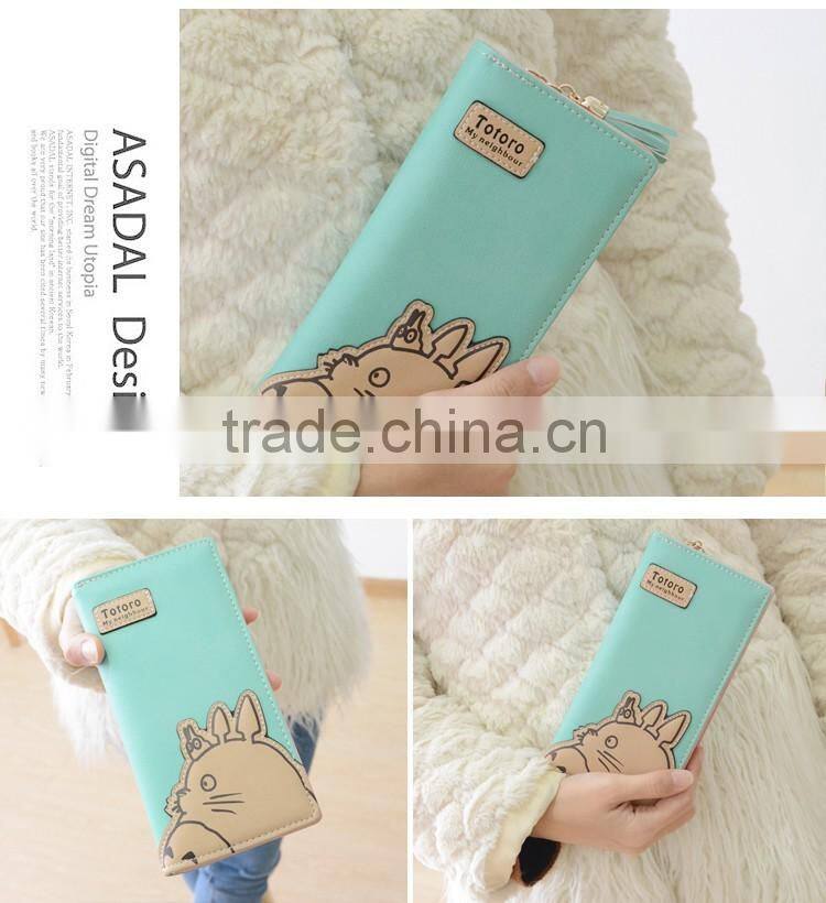 Long Style Cartoon Totoro Girls Wallet Zipper Hasp Ladies Clutch Purse
