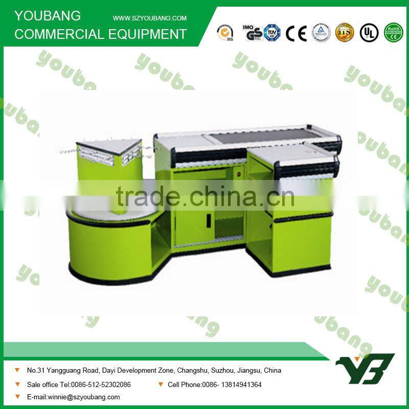 Electric cash counter with checkout counter with belt
