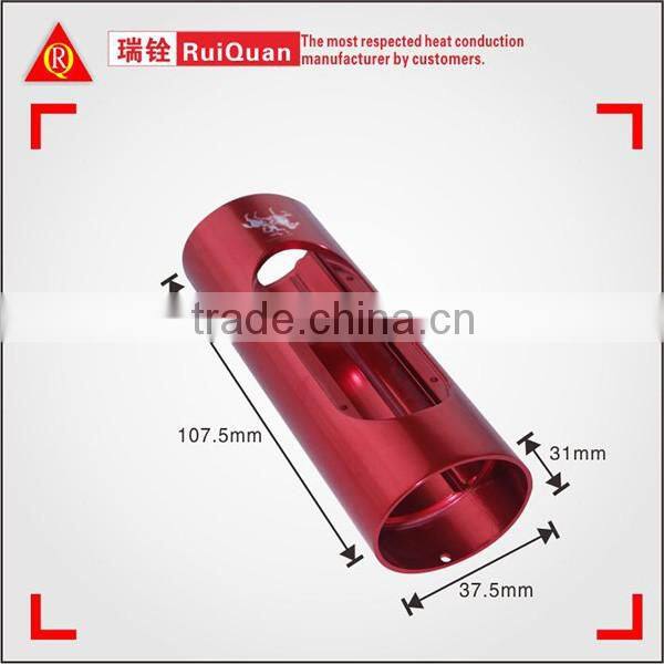 OEM red anodized heatsink for electrical aluminum alloy enclosure