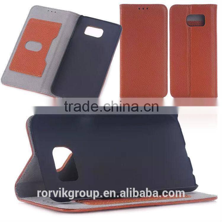 New design flip pu leather smart cover case for samsung galaxy s6