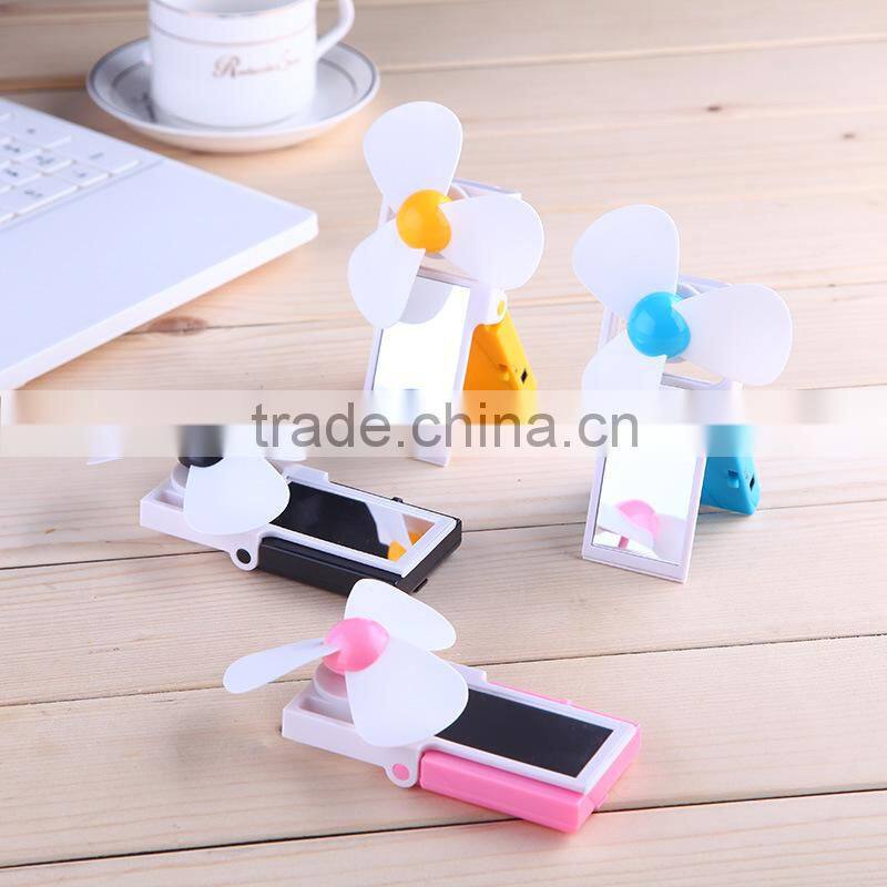 New Creative Gift Mirror Fan Battery USB Dual Use Souvenir Gift Mirror Fan