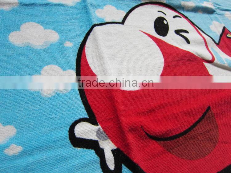 High quality kids cartoon bath towel printed cartoon character kids bath towel